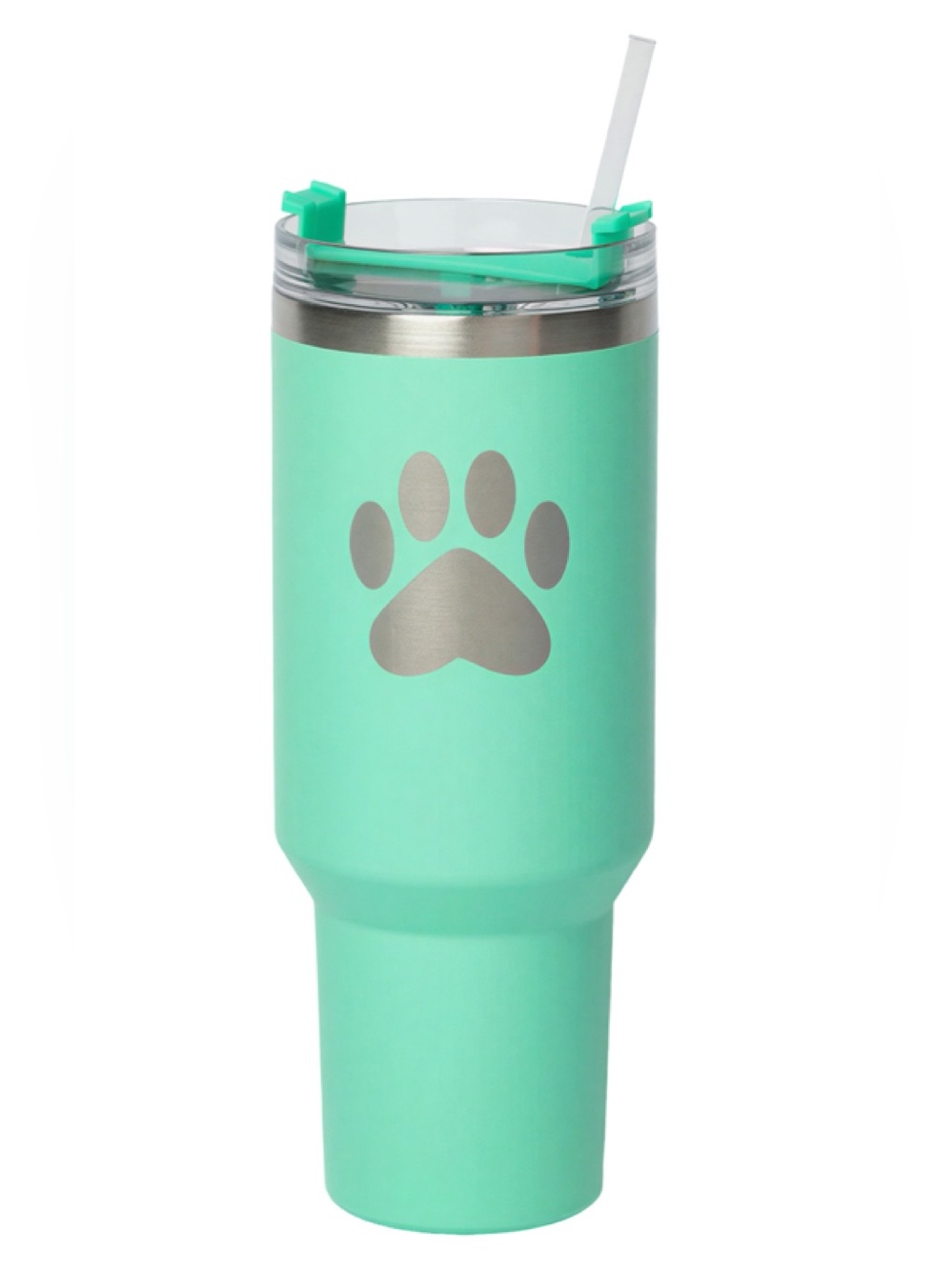 Mint Paw Stainless Steel Pet Travel Tumbler with Straw